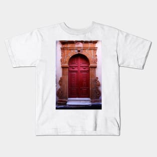 A Red Door in Calascibetta, Sicily 2012 Kids T-Shirt